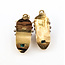 Earrings Stud Dangle Clog .10ctw Green Emerald 18ky 1x.33" 3.36g 126080029