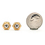 Earrings Geometric Stud Ornate Hexagonal .50ctw Old European Diamonds 14ky 9mm 1.1g 126080030
