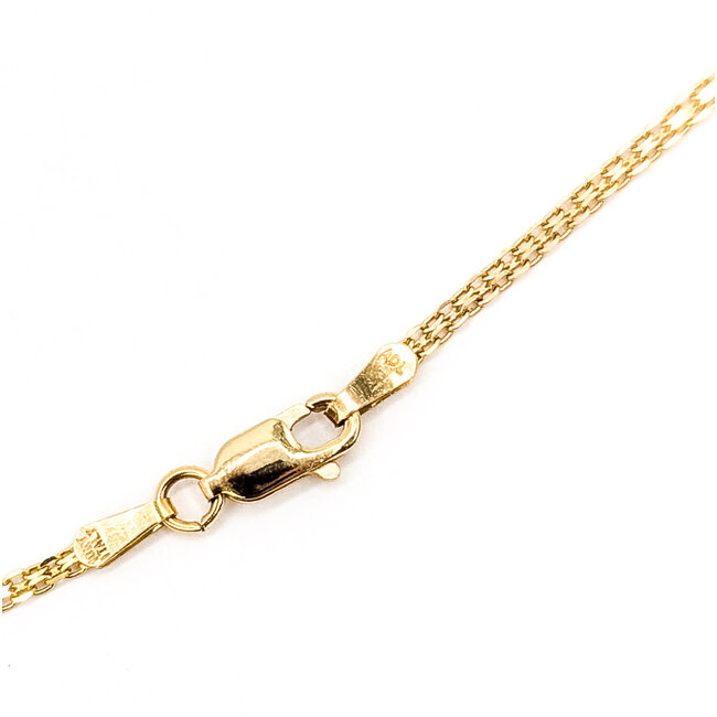 Necklace Twisted Ribbon Bars V-Shape .33ctw Round & Baguette Diamonds .50ct Midnight Sapphire 10ky 17" 5.49g 126080031