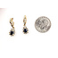 Earrings Drop .12ctw Round & Baguette Diamonds .75ctw Midnight Sapphire 10ky .75x.25" 2.39g 126080033