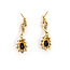 Earrings Drop .12ctw Round & Baguette Diamonds .75ctw Midnight Sapphire 10ky .75x.25" 2.39g 126080033