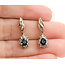 Earrings Drop .12ctw Round & Baguette Diamonds .75ctw Midnight Sapphire 10ky .75x.25" 2.39g 126080033