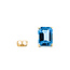 Earrings Stud 4ctw Swiss Blue Topaz 14ky 8x6mm 1.57g 126080044