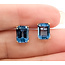 Earrings Stud 4ctw Swiss Blue Topaz 14ky 8x6mm 1.57g 126080044
