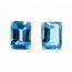 Earrings Stud 4ctw Swiss Blue Topaz 14ky 8x6mm 1.57g 126080044