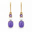 Earrings Dangle Leverback 2.6ctw Lavander Jade 4mm White Pearl 14ky 1.2x.2" 2.64g 126080049