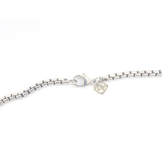 Necklace David Yurman Box Link 925 & 18kw 3.5mm 18" 28.92g 126080060