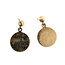 Earrings Stud Dangle Disc 14ky 13mm 1.49g 126082003