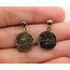 Earrings Stud Dangle Disc 14ky 13mm 1.49g 126082003
