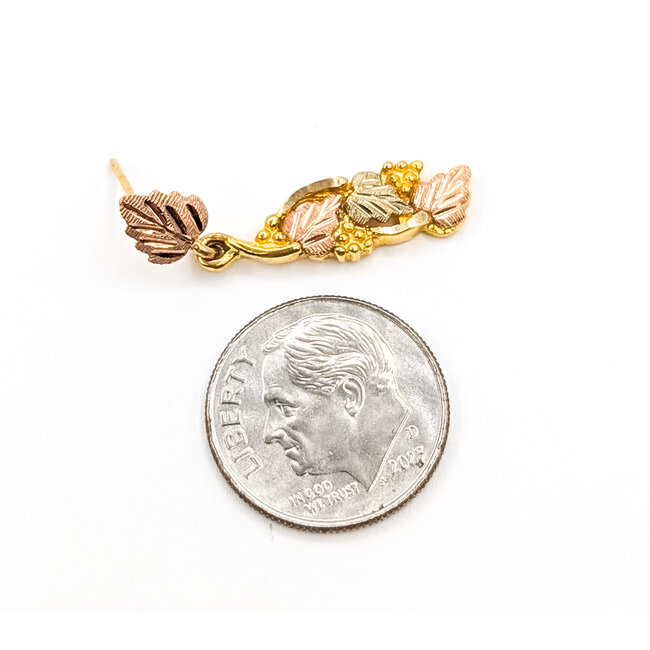 Earrings Black Hills Gold Dangle 10ktt 1.1x.25" 2.93g 126082006