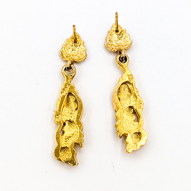 Earrings Black Hills Gold Dangle 10ktt 1.1x.25" 2.93g 126082006
