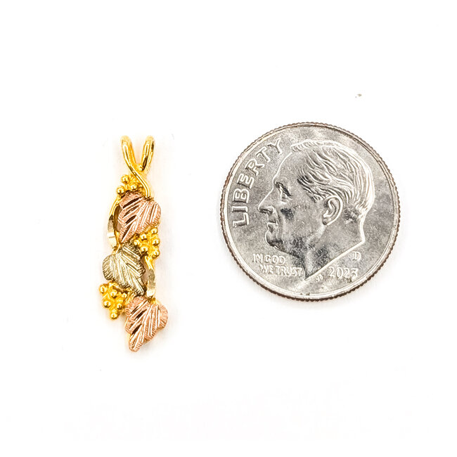 Pendant Black Hills Gold Drop 10ktt .9x.25" .96g 126082007