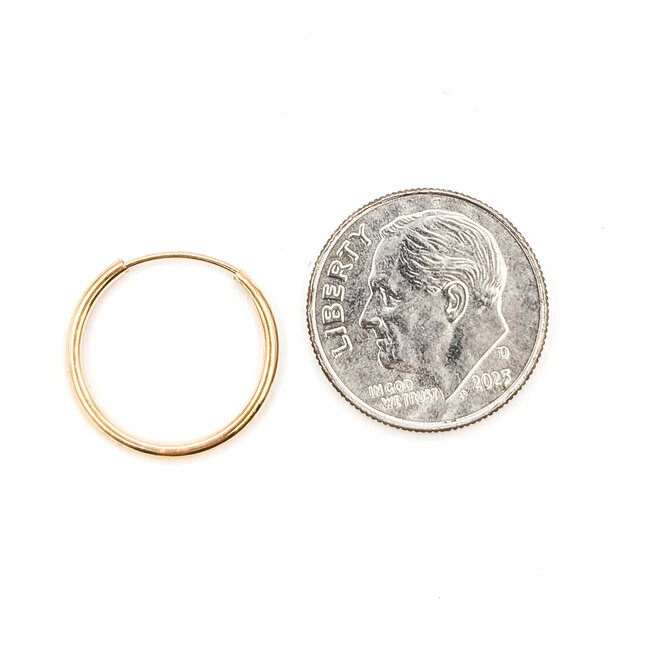 Earrings Hoop 10ky 16mm .33g 126082015