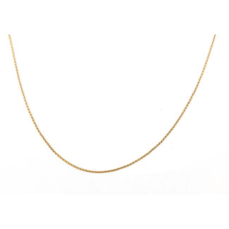 Necklace Wheat Lobster Clasp 18ky 1.1mm 16" 3.16g 126080068