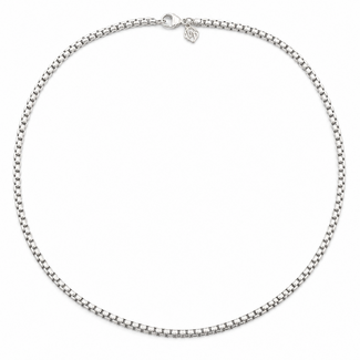 Necklace David Yurman Box Link 925 & 18kw 3.5mm 18" 28.92g 126080060