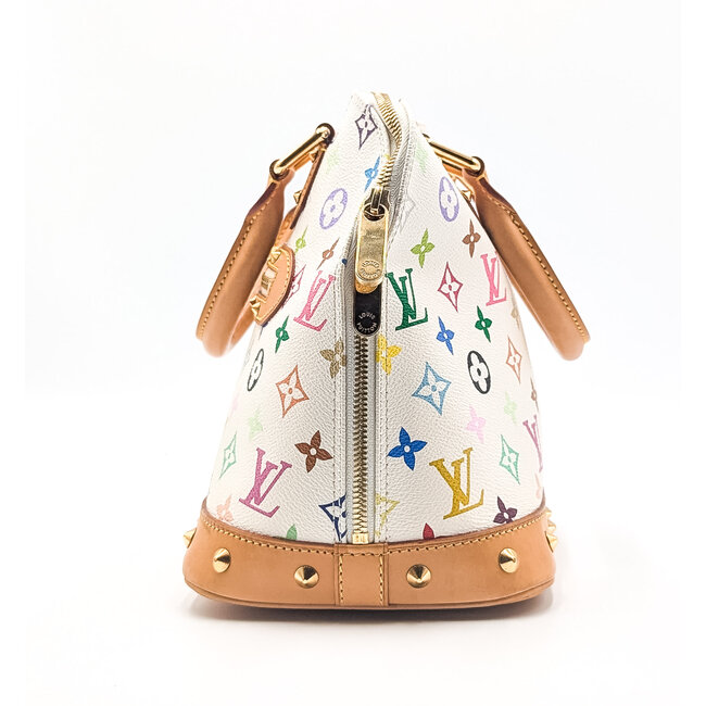 Handbag Louis Vuitton Alma PM Monogram Murakami Multicolor Blanc 126085033