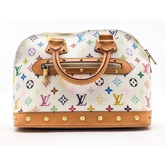 Handbag Louis Vuitton Alma PM Monogram Murakami Multicolor Blanc 126085033