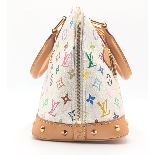 Handbag Louis Vuitton Alma PM Monogram Murakami Multicolor Blanc 126085033