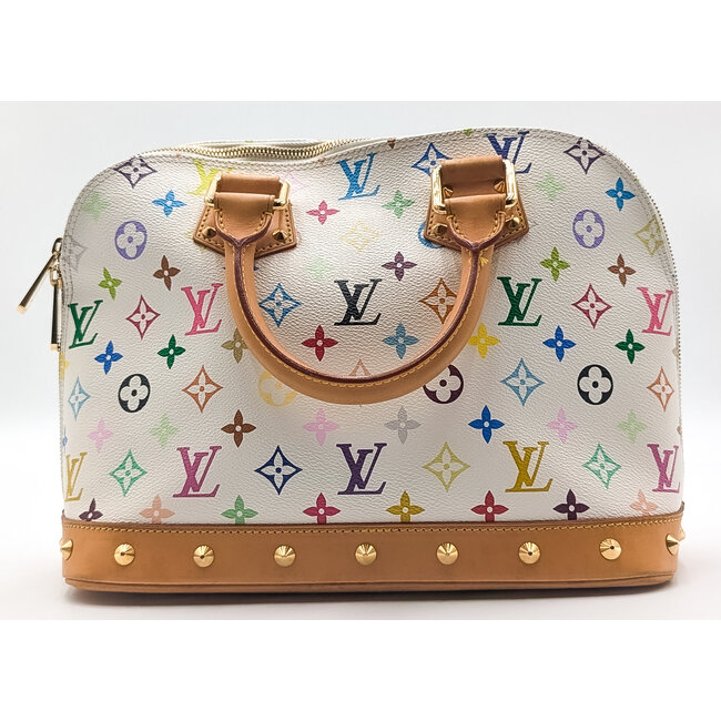 Handbag Louis Vuitton Alma PM Monogram Murakami Multicolor Blanc 126085033