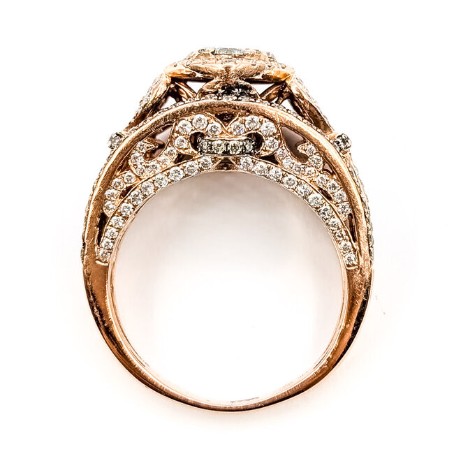 Ring Starburst Halo 0.83ctw Round Diamonds 1.27ct Pinkish Violet Sapphire 18kw 14.5x13mm Sz6.5 4.4g 226070022