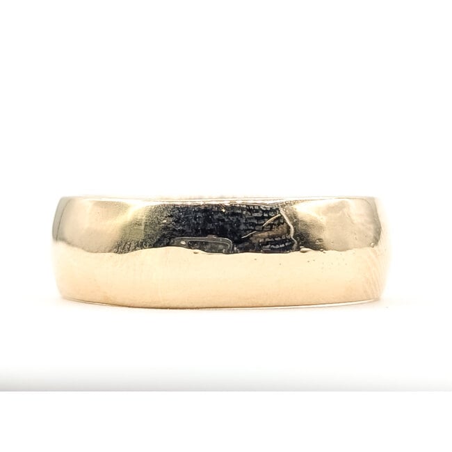 Ring Wide Plain Band 14ky 6mm Sz6.5 6.23g 126080067