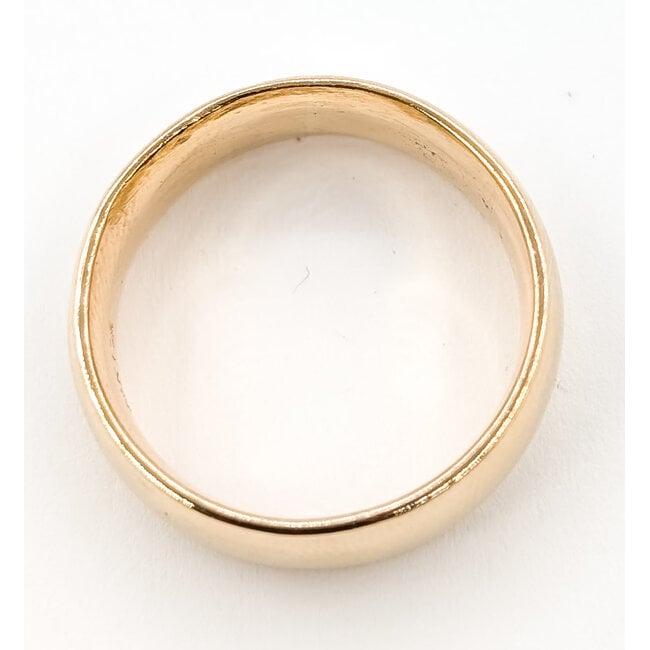 Ring Wide Plain Band 14ky 6mm Sz6.5 6.23g 126080067
