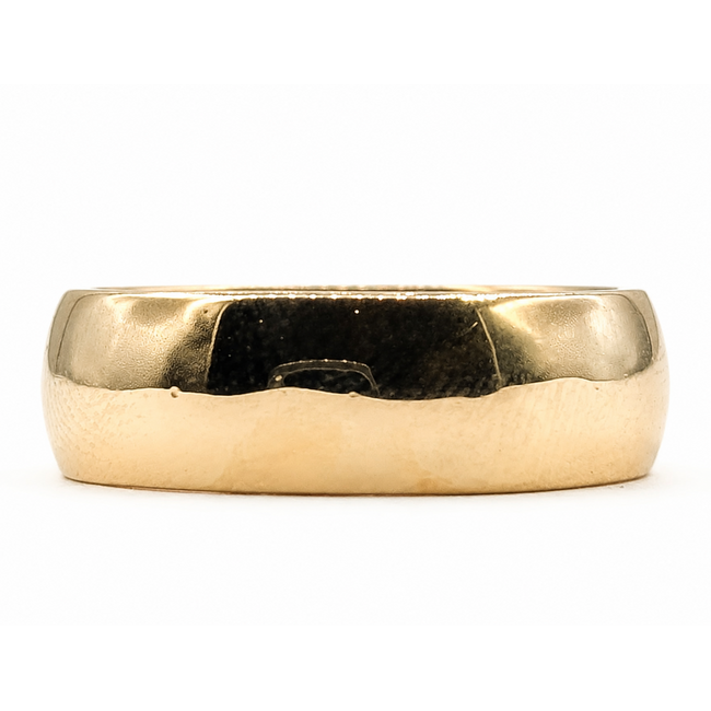 Ring Wide Plain Band 14ky 6mm Sz6.5 6.23g 126080067