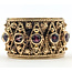 Ring Etruscan Revival Rope Cigar Band 1.25ctw Garnet 14ky 14mm Sz9 10.52g 126080042