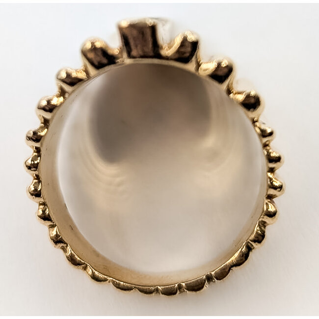Ring Retro Modernist Cigar Band .33ctw Round Diamonds 14ky 25mm Sz8.5 15.05g 126080041