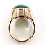 Ring Solitaire 24ct Green Jade 14ky 25mm Sz10.5 17.68g 126080038