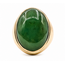 Ring Solitaire 24ct Green Jade 14ky 25mm Sz10.5 17.68g 126080038