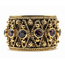Ring Etruscan Revival Rope Cigar Band 1.25ctw Garnet 14ky 14mm Sz9 10.52g 126080042