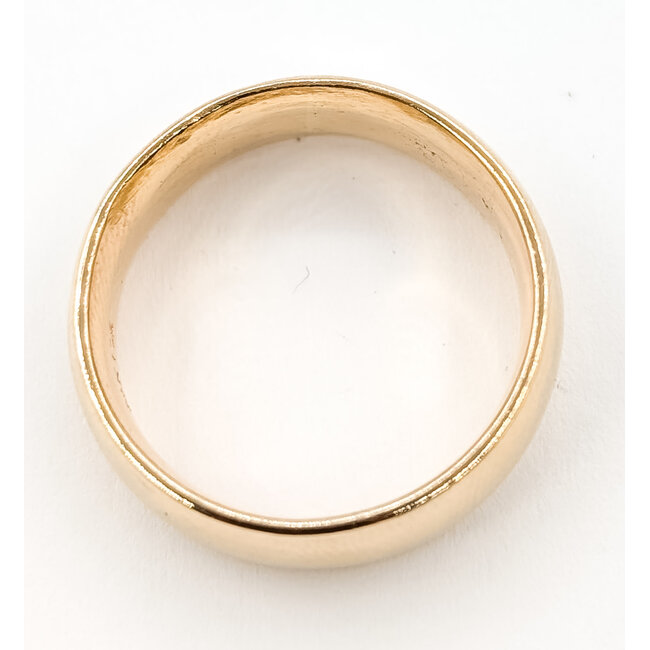 Ring Wide Plain Band 14ky 6mm Sz6.5 6.23g 126080067