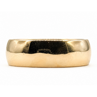 Ring Wide Plain Band 14ky 6mm Sz6.5 6.23g 126080067