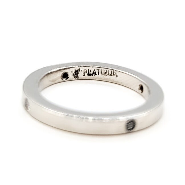 Ring Bridal Station .08ctw Round Diamonds Platinum 2.5mm Sz6 6.7g 126080072