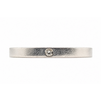 Ring Bridal Station .08ctw Round Diamonds Platinum 2.5mm Sz6 6.7g 126080072