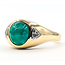 Ring 3-Stone Designer Richard Krementz .51ctw Trillion Diamonds 3.77ct Green Emerald 18ky 13mm Sz13 14.6g 226080008