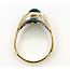 Ring 3-Stone Designer Richard Krementz .51ctw Trillion Diamonds 3.77ct Green Emerald 18ky 13mm Sz13 14.6g 226080008