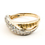 Ring Crossover .75ctw Round White & Yellow Diamonds 14ky 3mm Sz6 5.04g 226080010