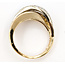 Ring Crossover .75ctw Round White & Yellow Diamonds 14ky 3mm Sz6 5.04g 226080010