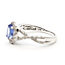 Ring Halo Twist Band .33ctw Round Diamonds .85ct Purplish Blue Tanzanite 10kw 3.5mm Sz7 2.55g 226080012