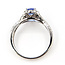 Ring Halo Twist Band .33ctw Round Diamonds .85ct Purplish Blue Tanzanite 10kw 3.5mm Sz7 2.55g 226080012