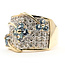 Ring Floral Cluster Cocktail 1.5ctw Round Diamonds 1.00ctw Color-Changing Alexandrite 14ky 16mm Sz9 9.51g 226080013