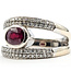 Ring Split Band Pave .50ctw Round Diamonds  1.35ct Red Ruby    14kw 14mm Sz9.5 8.02g 226080014