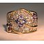 Ring Floral Cluster Cocktail 1.5ctw Round Diamonds 1.00ctw Color-Changing Alexandrite 14ky 16mm Sz9 9.51g 226080013