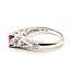 Ring Openwork Milgrain .25ctw Round Diamonds .60ct Red Ruby 14kw 5.5mm Sz9 5.14g 226080015