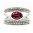 Ring Split Band Pave .50ctw Round Diamonds  1.35ct Red Ruby    14kw 14mm Sz9.5 8.02g 226080014
