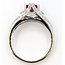 Ring Openwork Milgrain .25ctw Round Diamonds .60ct Red Ruby 14kw 5.5mm Sz9 5.14g 226080015