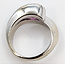 Ring Asymemetrical Bypass .10ctw Round Diamonds .90ct Pink Sapphire 14kw 4.5mm Sz4.5 7.08g 226080016