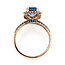 Ring Effy Double Halo .50ctw Blue & White Round Diamonds 2.25ct London Blue Topaz 14kr 2.5mm Sz6.5 3.03g 226080018